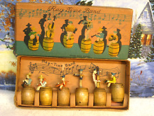 Vintage Wooden Rag Time Band Musicians with Barrells JAPAN Orig Box Nice ( 1123) picture