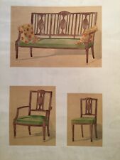 Three original watercolour designs for chairs by Schmit & Co., Paris. 1898. picture