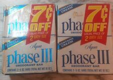 2 Packs Vintage Aqua Phase III Soap (4 Bars Total) 5 Oz Bars NOS New USA picture