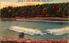 Aeration Catskill Water Works Mts NY New York Linen Postcard VTG UNP Unused picture