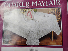 Vintage New Quaker-Mayfair Lace Oblong Tablecloth 64