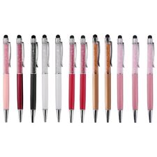 12Pcs/Pack Bling Bling 2-In-1 Slim Crystal Diamond Stylus Pen and Ink8131 picture