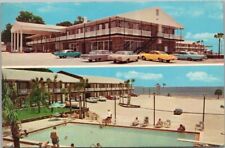 Panama City, Florida Postcard RAMADA INN Street View / Pool Scene c1960s Unused picture