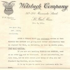 1916 St Paul, MN Welsbach Company Letterhead Advertising Letter Mantle Bee MN R1 picture