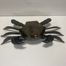Vtg Wooden Crab Trinket Box Hand Carved Made In Philippines. 16” X 4” picture