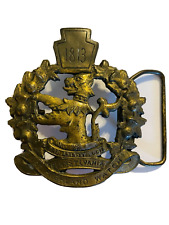 Original 1st Highland Watch Pennsylvania 1813 Brass Belt Buckle picture