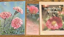 1976 Vtg 3pc Whimsical MOTHERS DAY Multi Pg Booklet CARDS By Ideals So Neat Nice picture