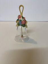 Vintage 1989 Avon Spring Floral Bouquet Bell Over 24% Full Lead Crystal picture