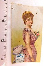 1880's Tiger Fine Cut Actress Card #1 Lorillard Cigarette Victorian Trade F47 picture