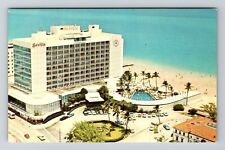 Miami Beach FL-Florida The Seville Hotel Beach Antique Vintage Souvenir Postcard picture