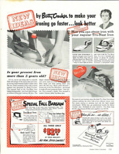 1948 BETTY CROCKER Steam Clothes Iron Special Bargain Vintage Magazine Print Ad picture