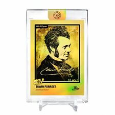 EDWIN FORREST American Actor Card 2023 GleeBeeCo #WARB-G Encased Holo GOLD 1/1 picture
