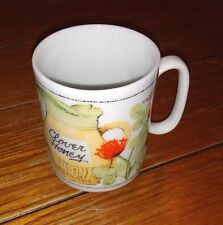 Vintage Ceramic Clover Honey Graphic Coffee Mug Made in Japan picture