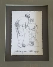 HALLMARK Ken Sheldon Sketched Print Father & Son Letting Go Holding On picture