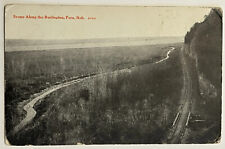 Peru Nebraska Burlington Railroad Track River View Antique Postcard c1910 picture