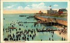 1918. OAK BLUFFS, MASS. BATHING BEACH. POSTCARD r4 picture