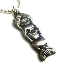 See Hear Speak No Evil Club HOG Biker Harley Pendant Necklace with Ball Chain picture