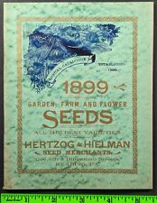 Antique 1899 Hertzog Seed Gardening Farming Illustrated Catalog picture