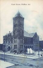 Court House Bluffton Indiana IN Wells County c1910 Postcard picture