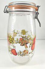 Vtg Arc France Spice Of Life 1.5lt. Mushroom Glass Canning Jar With Lid picture