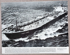 11x14 PHOTO CONOCO EUROPE COMPANY PETROLEUM CRUDE OIL VLCC TANKER SHIP AT SEA picture