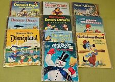 Lot 10 Vintage Little Golden Books Walt Disney Snow White Sword In the Stone picture