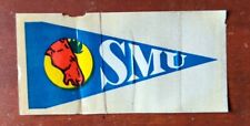 Very RARE Old Vintage Sticker Decal Pennant SMU Southern Methodist 4.5