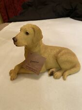 Jennings Decoy Labrador Retriever Dog Figurine Signed Yellow With Hanging Tag picture