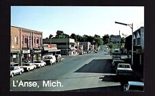Postcard,  Michigan, L'Anse, Main Street with Caption on Front, Unused picture