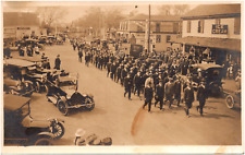 Patriotic Parade on Main Street Orleans Massachusetts MA 1910s RPPC Postcard picture