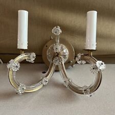 VTG French Maria Theresa Style Acrylic Florets Flowers Wall Sconce Shabby Chic picture