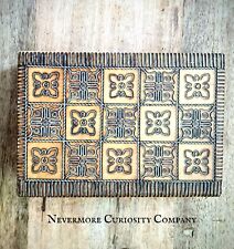 Vintage Polish Pyrography Carved Wooden Box picture
