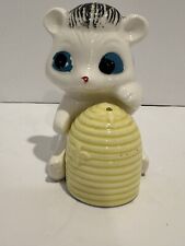 Vintage Cute Kitsch Skunk with Beehive Salt and Pepper Shakers Japan picture