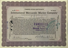 Rare Titanic Owner Stock Certificate Signed by P.A.S. Franklin picture