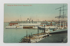 Along the Water Front Vancouver BC Canada Postcard Unposted Antique picture
