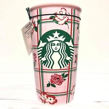 Starbucks ban.do Flora Pink Rose Double Walled Traveler Cup 12oz.Limited Edition picture