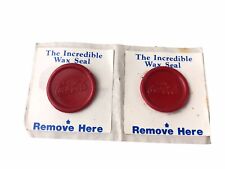 Two Vintage COCA COLA Coke The Incredible Wax Seal Promo Advertising Premium  picture