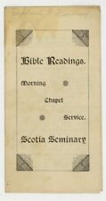 Scotia Seminary 1900 Black Baptist College Bible Readings Civil Rights Concord picture
