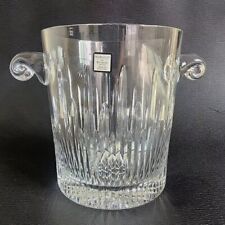 Vintage Waterford Marquis Crystal Ice Bucket With Foil Sticker Heavy Clear  picture