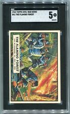 1962 Topps Civil War News #61 The Flaming Forest Graded SGC 5 EX Vintage Card picture