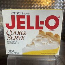 Vtg 90s JELLO Cook & Serve Pudding LEMON Box Prop Gelatin Dessert NOS SEALED picture
