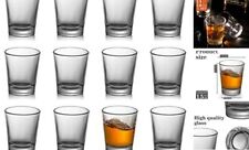  Pack Shot Glasses, 1.5 oz Clear Shot Glass Cups Set with Heavy Base 1.5 OZ 12 picture