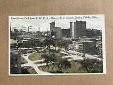 Postcard Toledo OH Ohio, Court House Park from YMCA, Skyscraper District Vintage picture