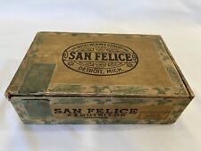 San Felice Wooden Cigar Box The Deisel-Wemmer Corp DETROIT MICHIGAN Tax Stamp picture