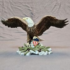 Eagle Figurine American Flag Shield Crystal Cathedral Ministries Rare Vtg Find picture