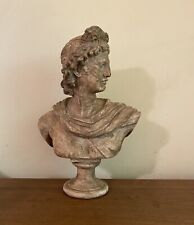 Vintage Neoclassical Style Greek Bust Sculpture Reproduction Tabletop Decor picture