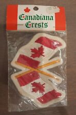 NEW Vintage Canadiana Crests Canadian Flags Patch Metropolitan Supplies Limited picture