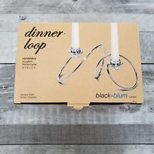 black + blum London Dinner Loop Candelabra Candleholder Chromed Steel New in Box picture