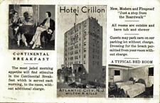 Atlantic City,NJ Hotel Crillon New Jersey Antique Postcard Vintage Post Card picture