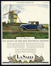 LA SALLE Cadillac 1927 Auto Car Ad Two Door Coupe AUBURN on Back Side picture
